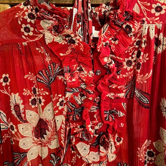 Zimmerman; Size 3 (10) l; Gorgeous silk dress with full slip liner; red - Picture 2 of 9